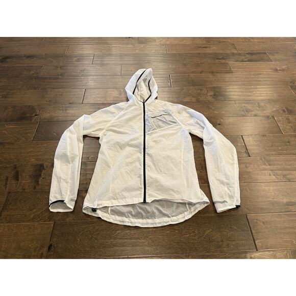 Nike Womens 3M Impossibly Light Running Full Zip Hooded Jacket Size M 618991-101 - Picture 2 of 10